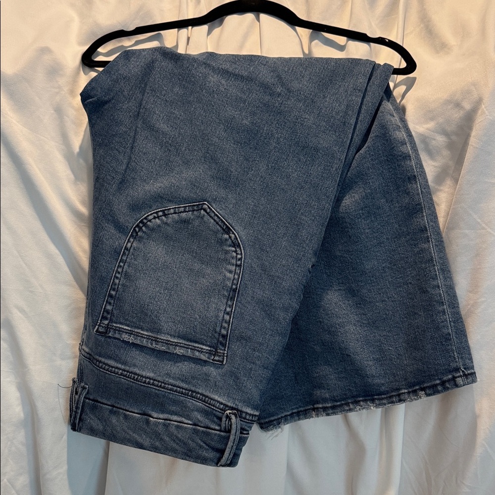 Good American SOFT TECH GOOD WAIST PALAZZO CROPPED JEANS